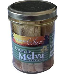 Lomos de Melva en aceite de Oliva frasco 212 ml.